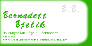 bernadett bjelik business card